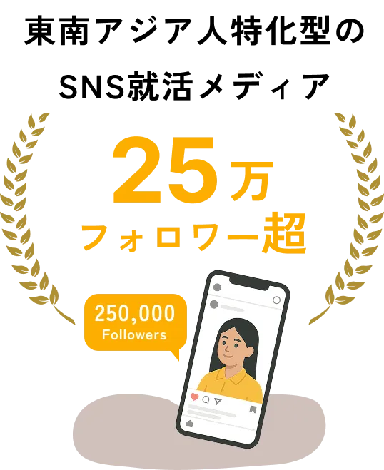 東南アジア人特化型のSNS転職メディア25万フォロワー超